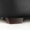 Biter U fekete ökobőr U alakú ágyazható ülőgarnitúra ágyneműtartóval balos 330x215/153x88 cm