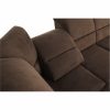 Santiago ágyazható ülőgarnitúra, barna szövet, balos 267x217x86/114 cm