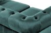 ER29 XL 2 személyes sötétzöld/fekete bársony kanapé