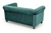 ER29 XL 2 személyes sötétzöld/fekete bársony kanapé