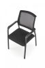 BE30 fekete szövet tárgyaló szék