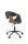 BI37 irodai szék, fekete / diószínű