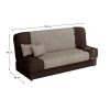 Asia new barna/világosbarna kanapé ágyfunkcióval 194x86x95 cm