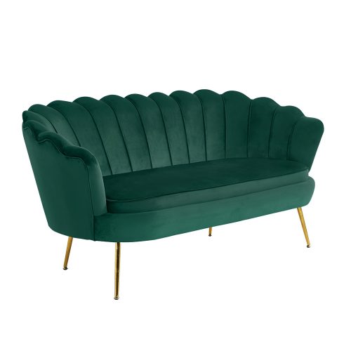 Noblin smaragd bársony kanapé 160x76x77 cm