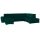 Lamora U smaragd szövet ágyazható U alakú ülőgarnitúra ágyneműtartóval, balos 329x220x79/97 cm