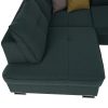 Felda smaragd szövet ágyazható sarok ülőgarnitúra, balos 265x182x86 cm 