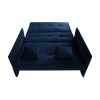Alana párizsi kék szövet ágyazható kanapé 146x105x85 cm
