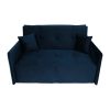 Alana párizsi kék szövet ágyazható kanapé 146x105x85 cm
