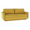Bernia sárga-fekete szövet ágyazható kanapé ágyneműtartóval 213x100x90 cm