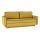 Bernia sárga-fekete szövet ágyazható kanapé ágyneműtartóval 213x100x90 cm