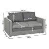 Dada világosszürke/szürke szövet ágyazható kanapé ágyneműtartóval 153x93x90 cm