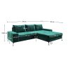 Vasat Roh ágyazható ülőgarnitúra, smaragd szövet, jobbos 275x192x74/81 cm