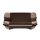 Guru barna-szürkésbarna szövet ágyazható kanapé, ágyneműtartóval 200x95x100 cm