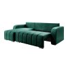 Porima Roh ágyazható ülőgarnitúra, smaragd, balos 245x147x86 cm