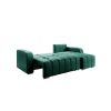 Porima Roh ágyazható ülőgarnitúra, smaragd, jobbos 245x147x86 cm