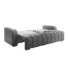 Porima szürke vízálló szövet ágyazható kanapé ágyneműtartóval 245x90x86 cm