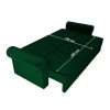 Smoky zöld mintás-sárga szövet ágyazható kanapé 255x93x90 cm
