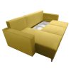 Bleky Roh ágyazható ülőgarnitúra, sárga bársony, balos 235x145x90 cm