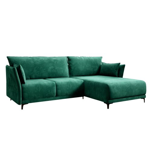 Salvo Roh ágyazható ülőgarnitúra, smaragd vízálló szövet, jobbos 255x178x95 cm