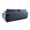 Amir kék szövet kanapé, ágyazható ágyneműtartóval 230x89x95 cm