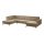 Erosa krémszínű szövet ülőgarnitúra U alakú, balos 343x200/155x83 cm