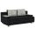 Elize fekete szövet ágyazható kanapé ágyneműtartóval 196x75x87 cm