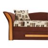 Patryk barna kockás szövet-zsenília ágyazható kanapé, ágyneműtartóval 78x215x75 cm