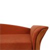 Patryk narancssárga szövet ágyazható kanapé, ágyneműtartóval 78x215x75 cm