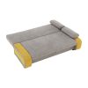 Bolivia szürke-sárga szövet kanapé, ágyfunkcióval és ágyneműtartóval 200x105x88 cm 
